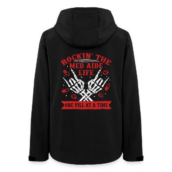 MFA d’assistant médical - Veste softshell femme recyclée Stanley/Stella - noir - Dos - AI Model Female 172 light (172cm)