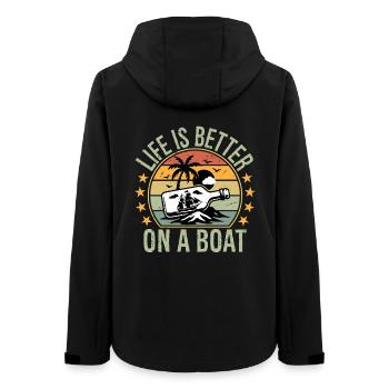 Boating Sailor Boat Life is Better On a Boat - Frauen Recycelte Softshelljacke von Stanley/Stella - Schwarz - Hinten - AI Model Female 172 light (172cm)