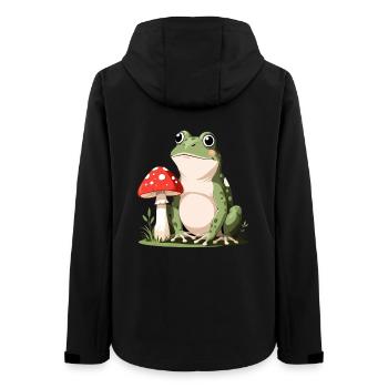 Petite grenouille avec un champignon rouge - Veste softshell femme recyclée Stanley/Stella - noir - Dos - AI Model Female 172 light (172cm)