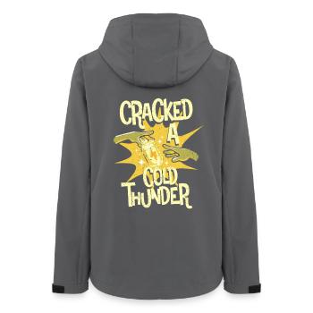 Energy Drink Cracked A Cold Thunder - Women’s Recycled Softshell Jacket by Stanley/Stella - anthracite - Back - AI Model Female 172 light (172cm)