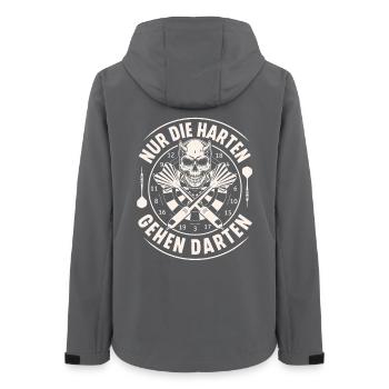 Darts - Frauen Recycelte Softshelljacke von Stanley/Stella - Anthrazit - Hinten - AI Model Female 172 light (172cm)