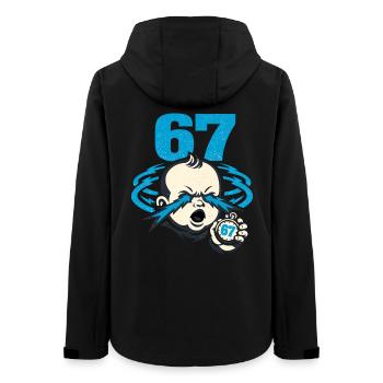 67 Six Seven - Gen Z - Women’s Recycled Softshell Jacket by Stanley/Stella - black - Back - AI Model Female 172 light (172cm)
