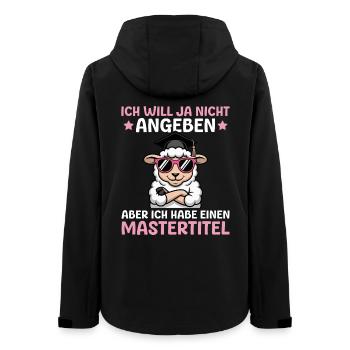 Masterprüfung bestanden Studentin Master Abschluss - Frauen Recycelte Softshelljacke von Stanley/Stella - Schwarz - Hinten - AI Model Female 172 light (172cm)