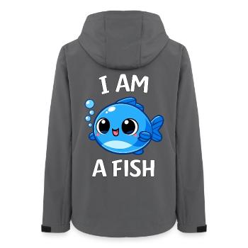Fish Costume Sea Animal Blue Fish Carnival - Women’s Recycled Softshell Jacket by Stanley/Stella - anthracite - Back - AI Model Female 172 light (172cm)
