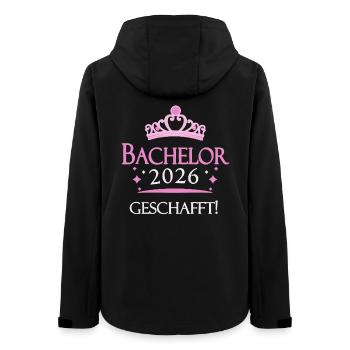 Bachelor 2026 Geschafft Krone - Frauen Recycelte Softshelljacke von Stanley/Stella - Schwarz - Hinten - AI Model Female 172 light (172cm)
