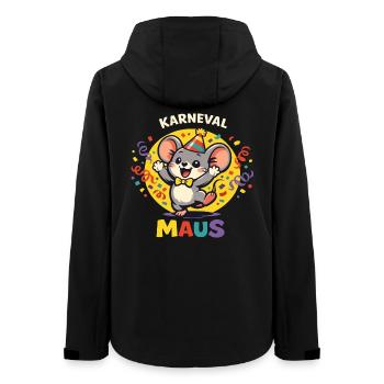 Süße Karneval Maus Damen Fasching Lustig - Frauen Recycelte Softshelljacke von Stanley/Stella - Schwarz - Hinten - AI Model Female 172 light (172cm)