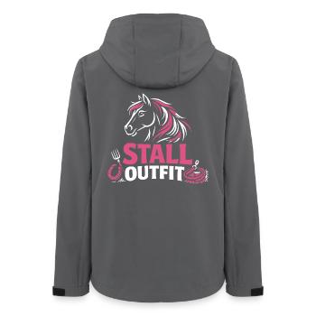 Horses Riding Stable Outfit Horse Lover - Women’s Recycled Softshell Jacket by Stanley/Stella - anthracite - Back - AI Model Female 172 light (172cm)
