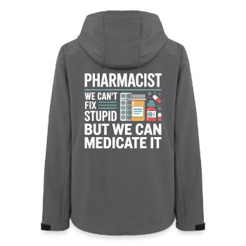 Pharma Humor Medicate It - Women’s Recycled Softshell Jacket by Stanley/Stella - anthracite - Back - AI Model Female 172 light (172cm)