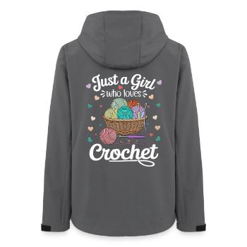 Passionné de crochet coloré et amoureux de la laine - Veste softshell femme recyclée Stanley/Stella - charbon - Dos - AI Model Female 172 light (172cm)