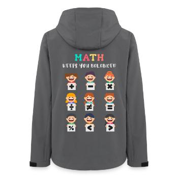 Math keeps you balanced - Women’s Recycled Softshell Jacket by Stanley/Stella - anthracite - Back - AI Model Female 172 light (172cm)