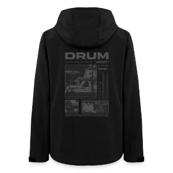 Rock Drummer Drum Player Streetwear - Women’s Recycled Softshell Jacket by Stanley/Stella - black - Back - AI Model Female 172 light (172cm)