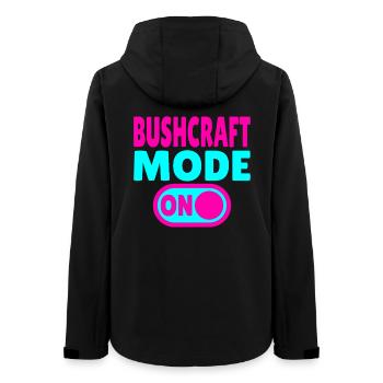 Bushcraft Mode ON – Waldleben einschalten - Frauen Recycelte Softshelljacke von Stanley/Stella - Schwarz - Hinten - AI Model Female 172 light (172cm)