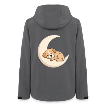 Moon cuddly dog in sleep - Women’s Recycled Softshell Jacket by Stanley/Stella - anthracite - Back - AI Model Female 172 light (172cm)