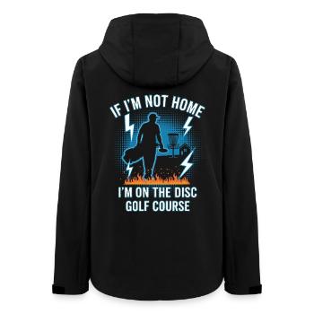 If Im Not Home Im On The Disc Golf Course Disc - Women’s Recycled Softshell Jacket by Stanley/Stella - black - Back - AI Model Female 172 light (172cm)