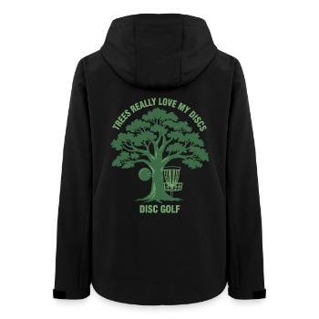 Bäume lieben meine Discs wirklich Disc Golf lustige Disc - Frauen Recycelte Softshelljacke von Stanley/Stella - Schwarz - Hinten - AI Model Female 172 light (172cm)