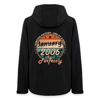 20th Birthday Original January Volume 2006 - Women’s Recycled Softshell Jacket by Stanley/Stella - black - Back - AI Model Female 172 light (172cm)