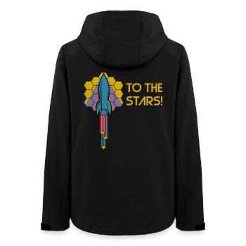 To the stars! - Women’s Recycled Softshell Jacket by Stanley/Stella - black - Back - AI Model Female 172 light (172cm)