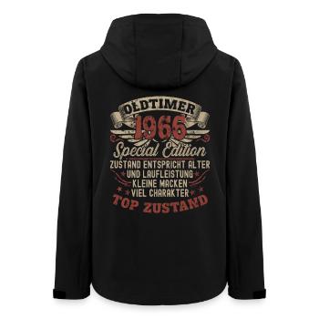 60 Birthday Age and mileage - Women’s Recycled Softshell Jacket by Stanley/Stella - black - Back - AI Model Female 172 light (172cm)
