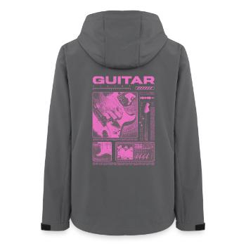 Guitar Player Rock Guitarist Streetwear Musician - Women’s Recycled Softshell Jacket by Stanley/Stella - anthracite - Back - AI Model Female 172 light (172cm)