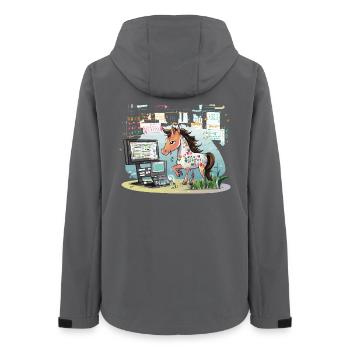 Digital Graffiti Pony - Veste softshell femme recyclée Stanley/Stella - charbon - Dos - AI Model Female 172 light (172cm)