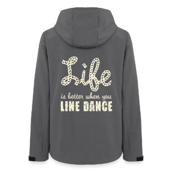 Line Dance Joie de vivre Rope Font - Veste softshell femme recyclée Stanley/Stella - charbon - Dos - AI Model Female 172 light (172cm)