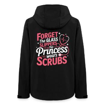Prinzessin Scrubs Look - Frauen Recycelte Softshelljacke von Stanley/Stella - Schwarz - Hinten - AI Model Female 172 light (172cm)