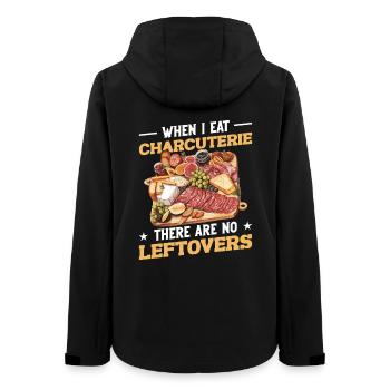 Viande sur planche de fromages avec nourriture en couverture - Veste softshell femme recyclée Stanley/Stella - noir - Dos - AI Model Female 172 light (172cm)