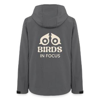 Birds in Focus - Women’s Recycled Softshell Jacket by Stanley/Stella - anthracite - Back - AI Model Female 172 light (172cm)