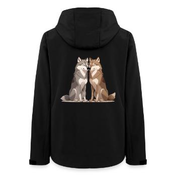 Duo des Loups Câlins - Veste softshell femme recyclée Stanley/Stella - noir - Dos - AI Model Female 172 light (172cm)