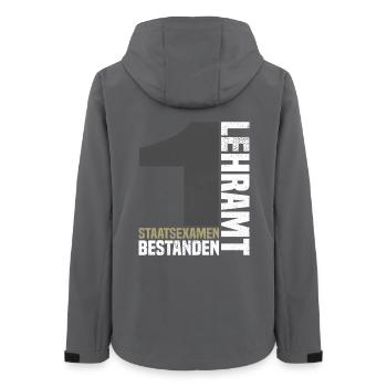 1st State Examination in Teaching - Women’s Recycled Softshell Jacket by Stanley/Stella - anthracite - Back - AI Model Female 172 light (172cm)