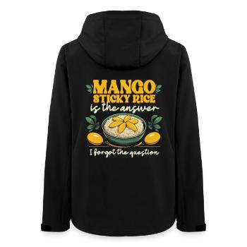 Mango Sticky Reis Is The Answer - Frauen Recycelte Softshelljacke von Stanley/Stella - Schwarz - Hinten - AI Model Female 172 light (172cm)