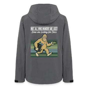 Disc Golf Nicht alle, die umherwandern, sind verloren - Frauen Recycelte Softshelljacke von Stanley/Stella - Anthrazit - Hinten - AI Model Female 172 light (172cm)