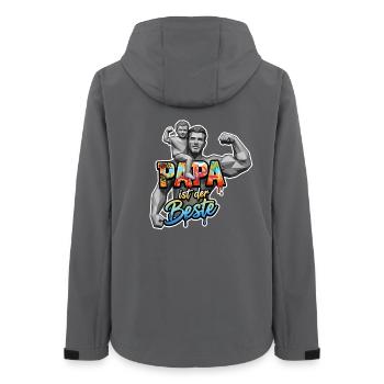 DAD IS THE BEST - Women’s Recycled Softshell Jacket by Stanley/Stella - anthracite - Back - AI Model Female 172 light (172cm)