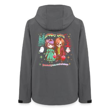 Spooky Love: Pastel Goth Manga Skull Chibi Shirt - Frauen Recycelte Softshelljacke von Stanley/Stella - Anthrazit - Hinten - AI Model Female 172 light (172cm)