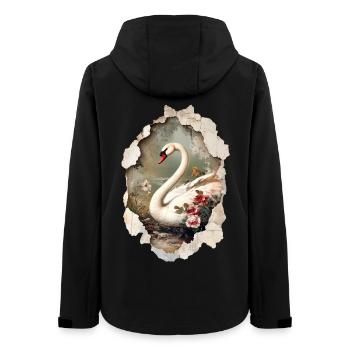 cygne - Veste softshell femme recyclée Stanley/Stella - noir - Dos - AI Model Female 172 light (172cm)