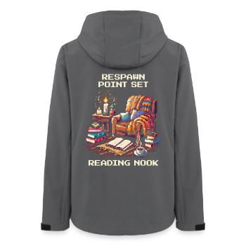 Respawn Set | Reading corner book time - Women’s Recycled Softshell Jacket by Stanley/Stella - anthracite - Back - AI Model Female 172 light (172cm)