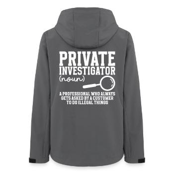 Detective Costume Observation Private Investigator - Women’s Recycled Softshell Jacket by Stanley/Stella - anthracite - Back - AI Model Female 172 light (172cm)