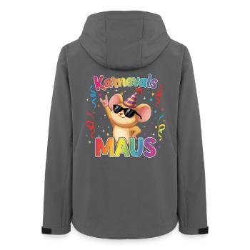 Karnevalsmaus Köln Karneval Rock Geschenk - Frauen Recycelte Softshelljacke von Stanley/Stella - Anthrazit - Hinten - AI Model Female 172 light (172cm)