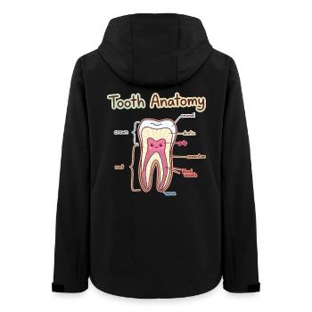 Tooth Anatomy Dental Assistant Dentist - Women’s Recycled Softshell Jacket by Stanley/Stella - black - Back - AI Model Female 172 light (172cm)