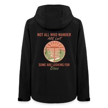 Nicht alle, die umherwandern, sind verlorene Scheiben Disc-Golf-Szene - Frauen Recycelte Softshelljacke von Stanley/Stella - Schwarz - Hinten - AI Model Female 172 light (172cm)