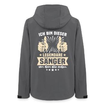 Dictons des chanteurs - Veste softshell femme recyclée Stanley/Stella - charbon - Dos - AI Model Female 172 light (172cm)