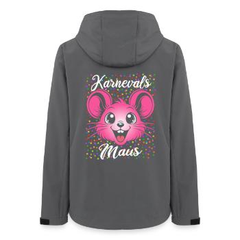 Souris de Carnaval | Femmes en costume partenaires - Veste softshell femme recyclée Stanley/Stella - charbon - Dos - AI Model Female 172 light (172cm)