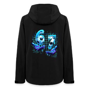 Soccer 67 Funny Six Seven Hands mème - Veste softshell femme recyclée Stanley/Stella - noir - Dos - AI Model Female 172 light (172cm)