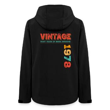 Vintage 1978 - Women’s Recycled Softshell Jacket by Stanley/Stella - black - Back - AI Model Female 172 light (172cm)