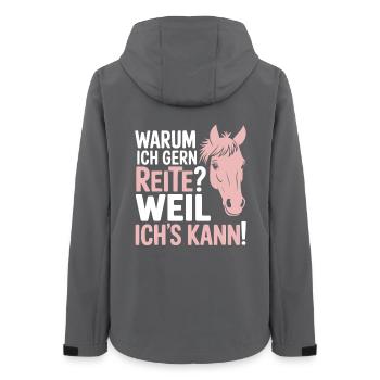 Rider Saying Riding - Veste softshell femme recyclée Stanley/Stella - charbon - Dos - AI Model Female 172 light (172cm)