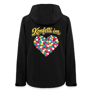 Confettis de carnaval en plein cœur - Veste softshell femme recyclée Stanley/Stella - noir - Dos - AI Model Female 172 light (172cm)