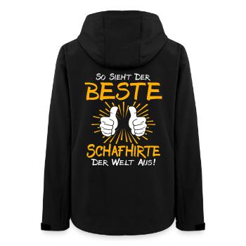 Schafhirte Geschenkidee - Frauen Recycelte Softshelljacke von Stanley/Stella - Schwarz - Hinten - AI Model Female 172 light (172cm)