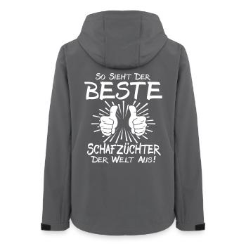 Bester Schafzüchter - Frauen Recycelte Softshelljacke von Stanley/Stella - Anthrazit - Hinten - AI Model Female 172 light (172cm)