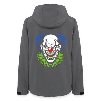 Dämonischer Clown mit grimmigem Grinsen Kostüm - Frauen Recycelte Softshelljacke von Stanley/Stella - Anthrazit - Hinten - AI Model Female 172 light (172cm)