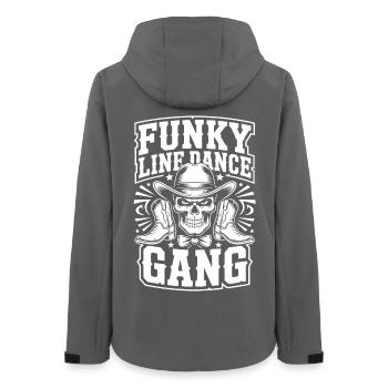 Funky Line-Dance Gang Skull - Women’s Recycled Softshell Jacket by Stanley/Stella - anthracite - Back - AI Model Female 172 light (172cm)
